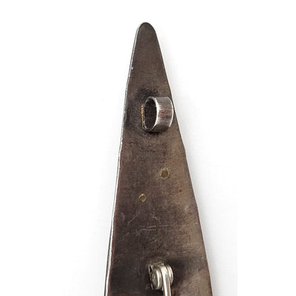 Studio Artist Debra Hoffmaster sterling silver Copper XL modernist Brooch Pin 2001, view 8 of 10