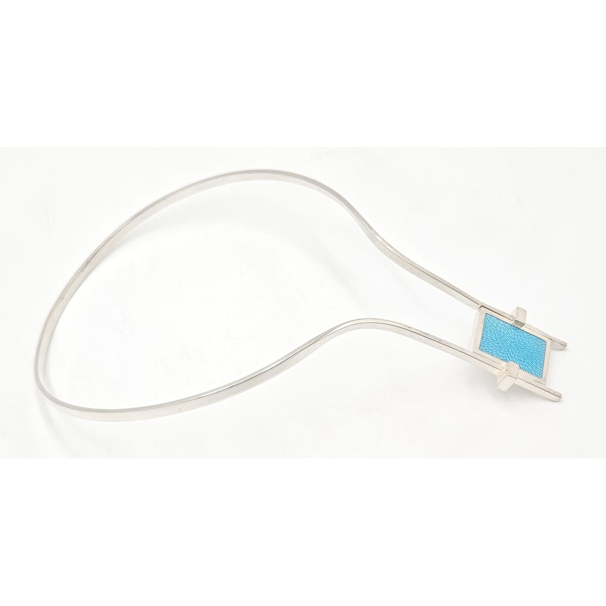 Pekka Piekainen for Auran Kultaseppa Finland sterling silver and enamel Necklace 1973, view 3 of 10