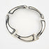 Jules Brenner sterling silver modernist Panel Link Necklace 1950s Book Piece, view 1 of 9