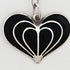 David Andersen Norway sterling silver enamel modernist Heart Necklace Circa 1960s, view 1 of 7