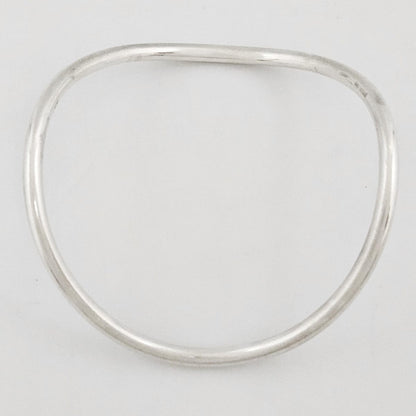 Betty Cooke sterling silver modernist Wavy Tubular Bangle Bracelet Circa 1960s, view 1 of 7