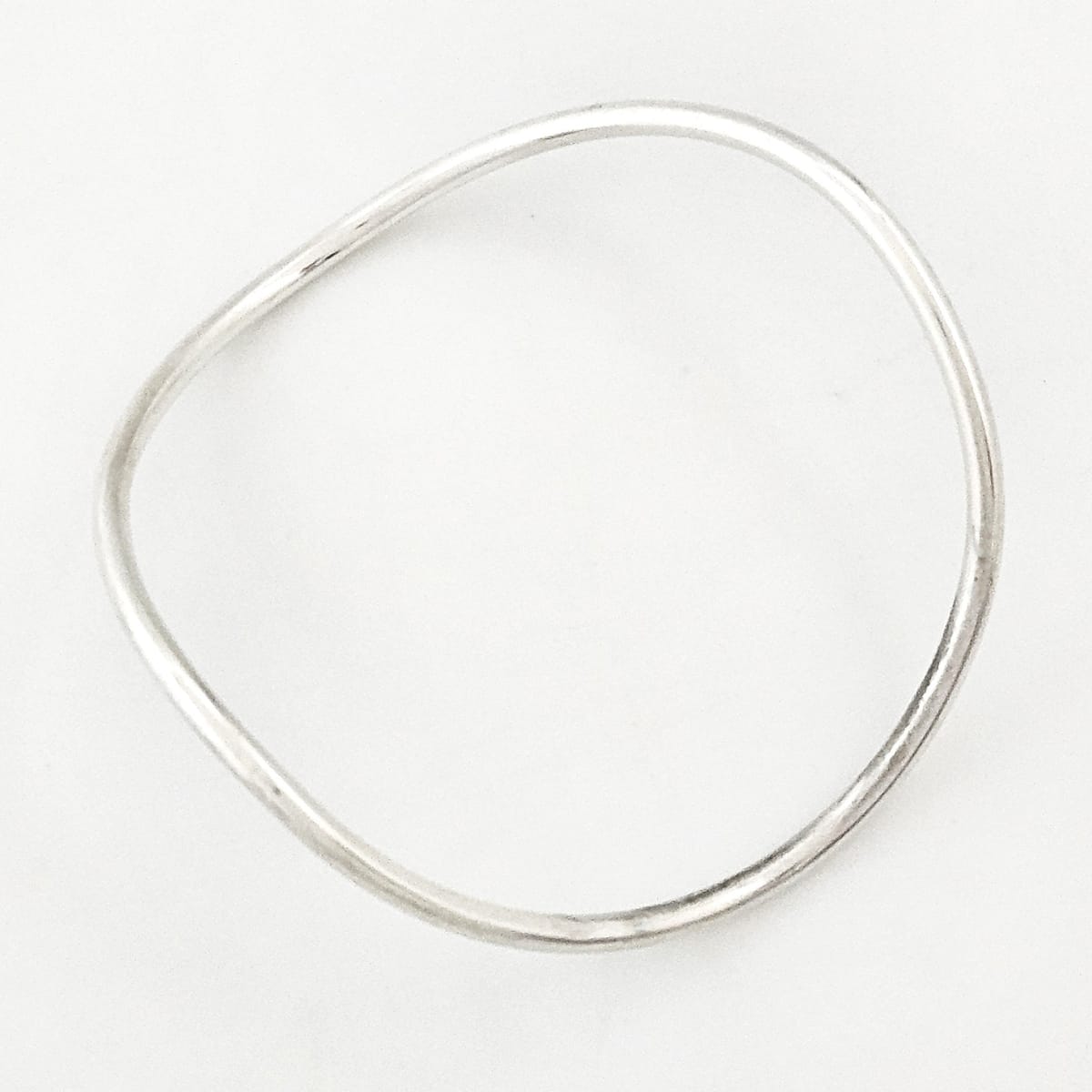Betty Cooke sterling silver modernist Large Wave Bangle Bracelet Circa 1960s, view 1 of 7