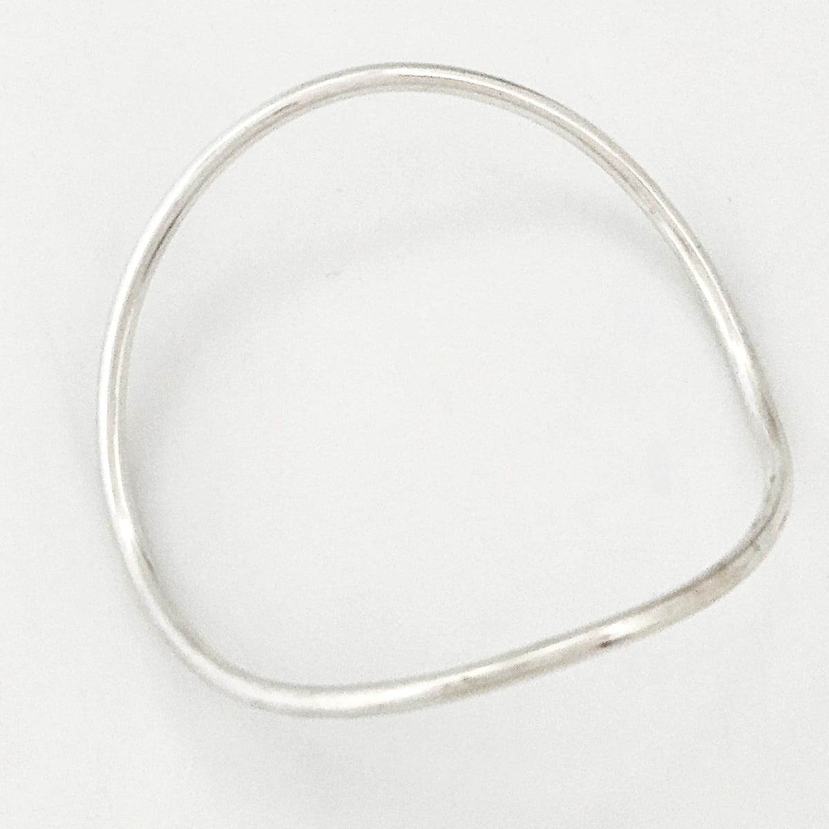 Betty Cooke sterling silver modernist Large Wave Bangle Bracelet Circa 1960s, view 2 of 7