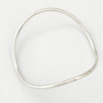 Betty Cooke sterling silver modernist Large Wave Bangle Bracelet Circa 1960s, view 2 of 7