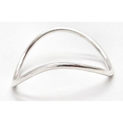 Betty Cooke sterling silver modernist Wavy Tubular Bangle Bracelet Circa 1960s, view 3 of 7