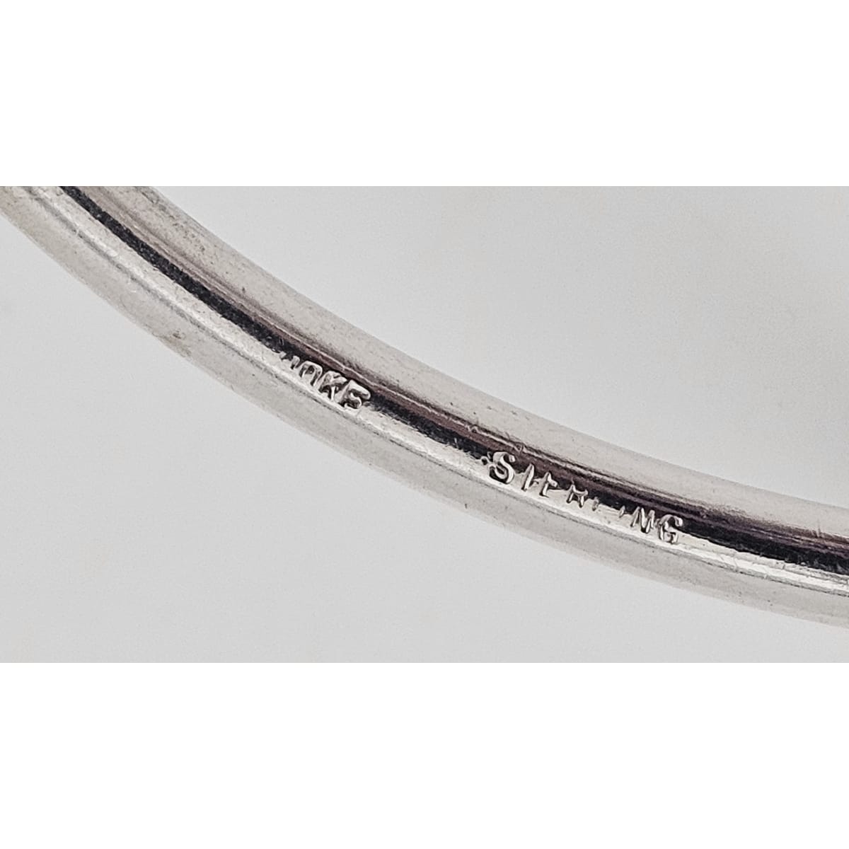 Betty Cooke sterling silver modernist Large Wave Bangle Bracelet Circa 1960s, view 5 of 7