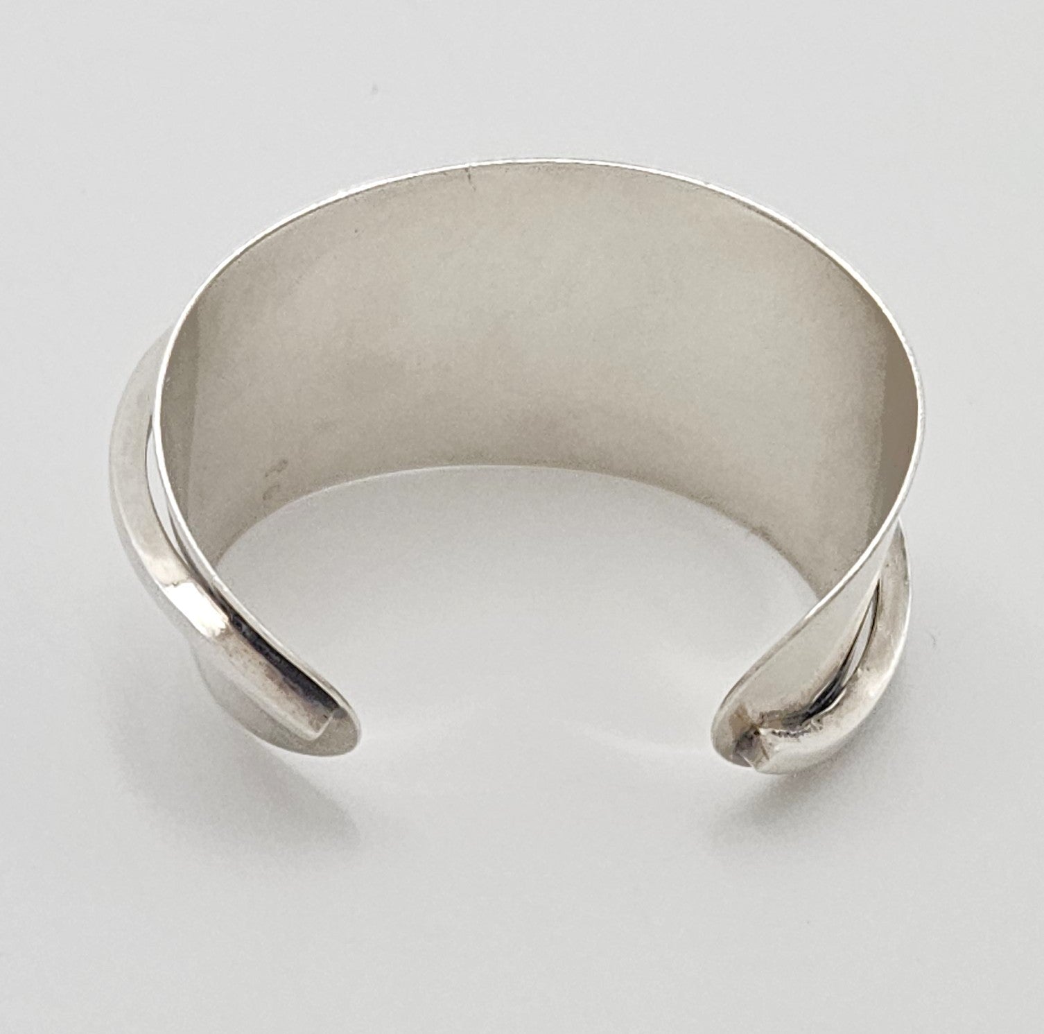 Designer Henry Steig sterling silver abstract modernist Studio Cuff 1950s, view 4 of 8