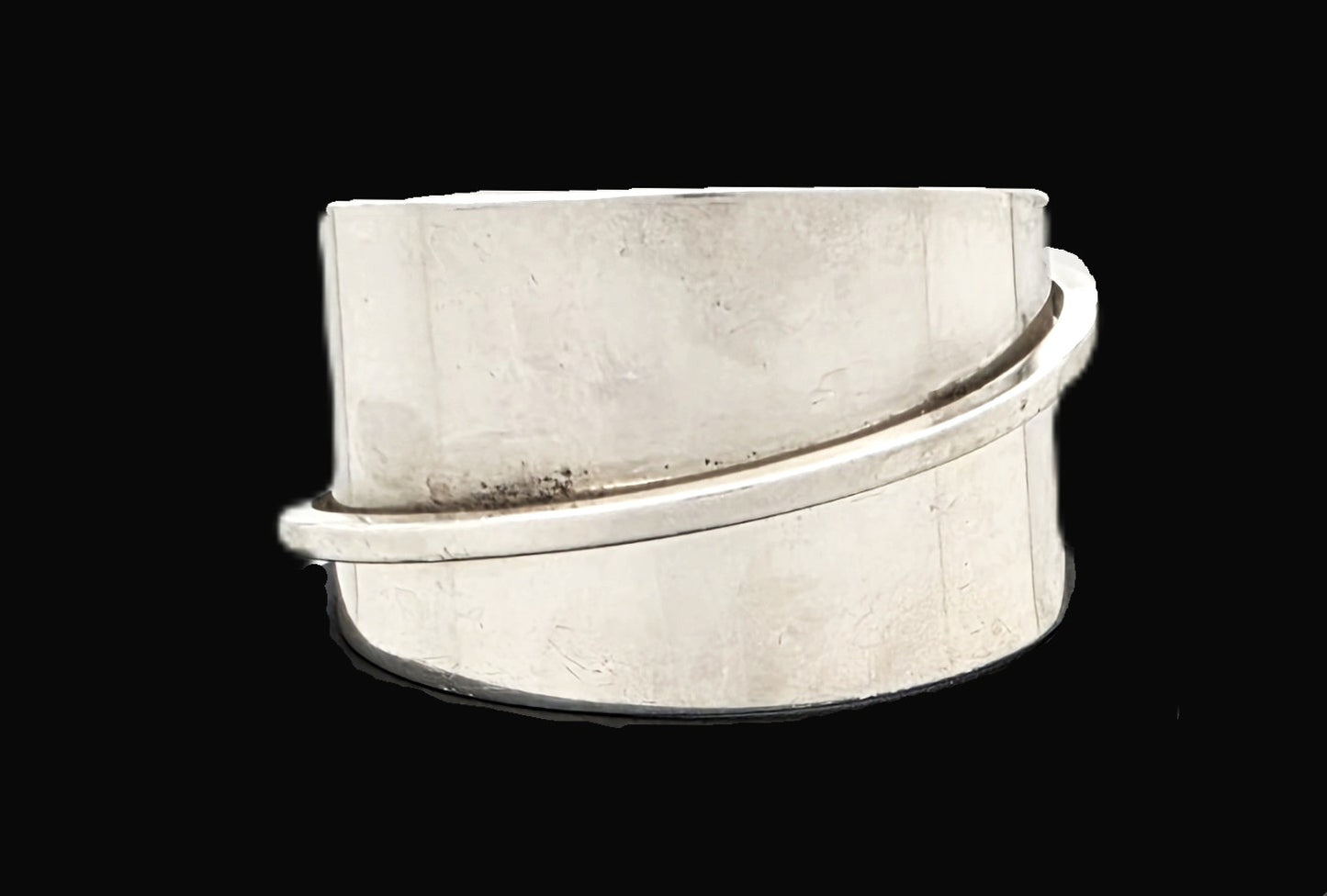 Iconic Designer Henry Steig Sterling Abstract Modernist Studio Cuff Rare 1950s