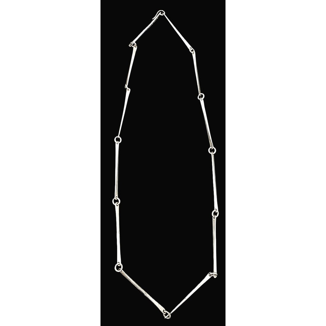Rare Danish Designer Søren Borup Sterling Modernist XL Bar Link Necklace 1960s
