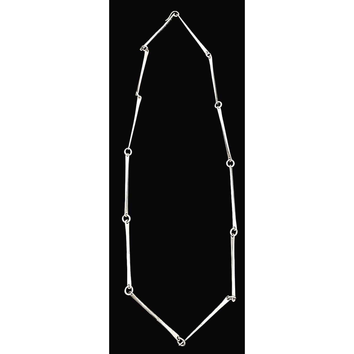 Rare Danish Designer Søren Borup Sterling Modernist XL Bar Link Necklace 1960s