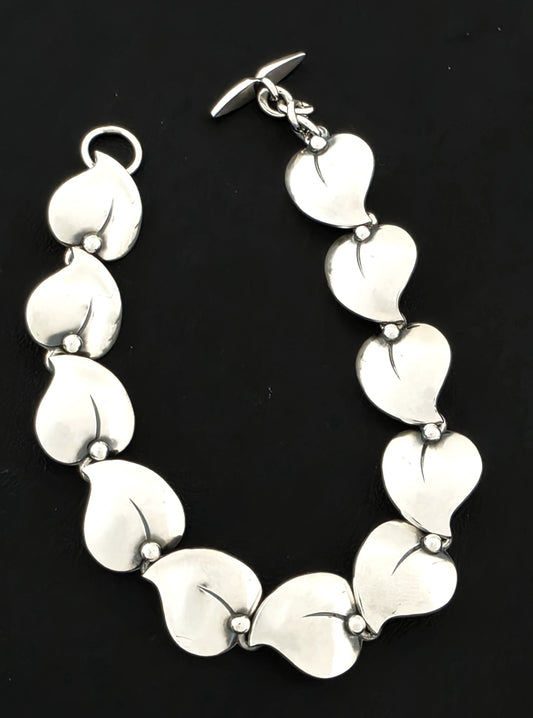 Niels Erik From of Denmark Sterling Modernist Link Bracelet Circa 1940s/1950s