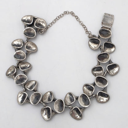 Rare Valon Kulta Hopea Valo-Koru Finland Sterling Reindeer Moss Bracelet 1972, alternate product view 4