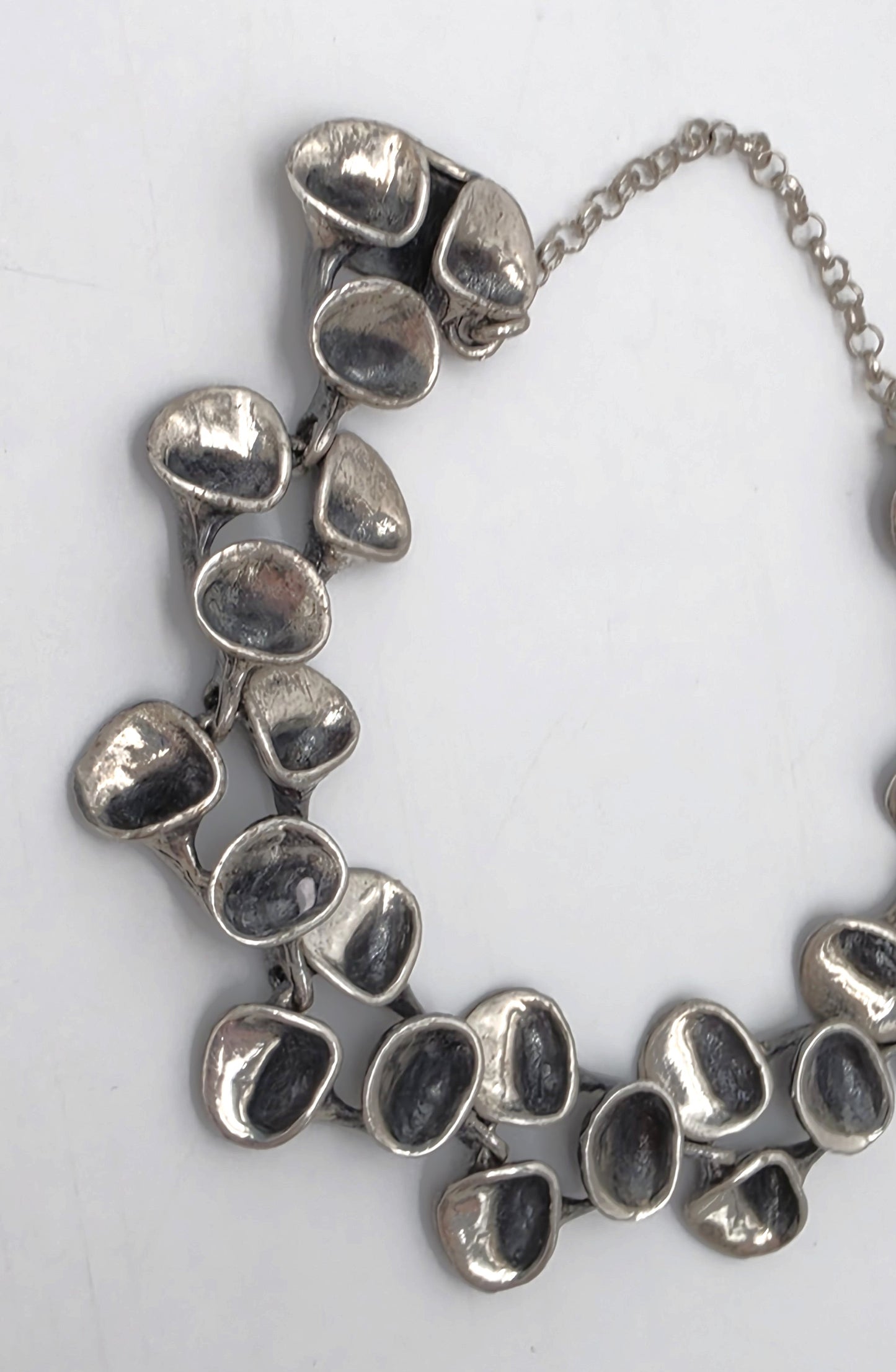 Rare Valon Kulta Hopea Valo-Koru Finland Bracelet en mousse de renne en argent sterling 1972