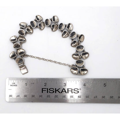 Rare Valon Kulta Hopea Valo-Koru Finland Sterling Reindeer Moss Bracelet 1972, alternate product view 8