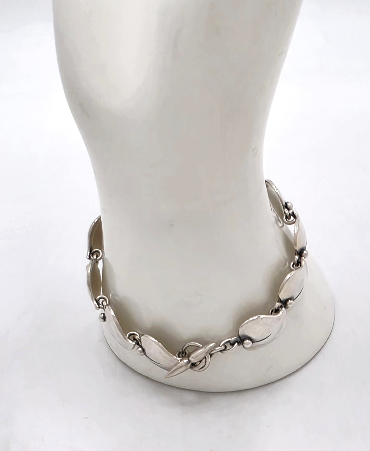 Niels Erik From of Denmark Sterling Modernist Link Bracelet Circa 1940s/1950s