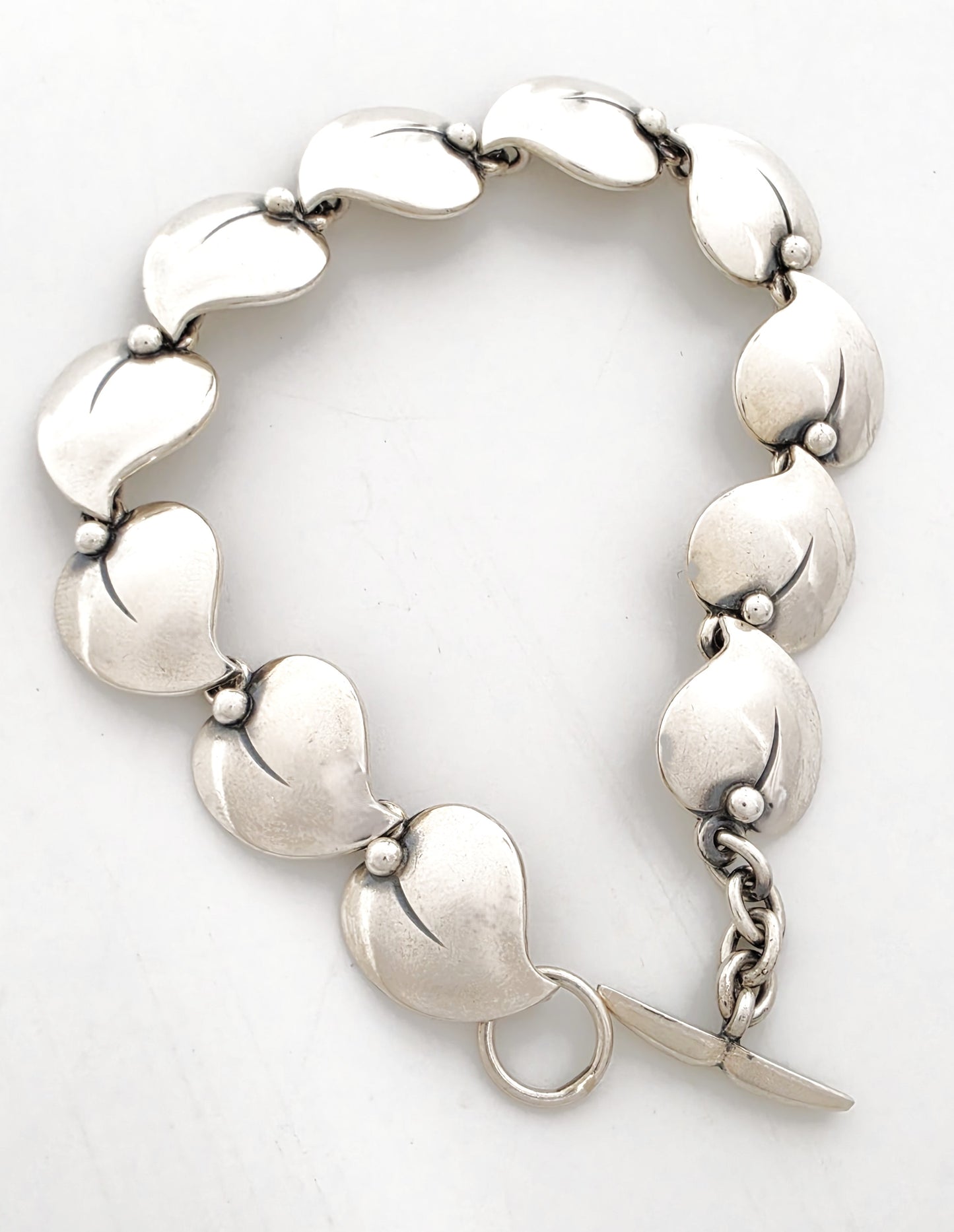 Niels Erik From of Denmark Sterling Modernist Link Bracelet Circa 1940s/1950s