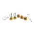 Meka Denmark Sterling Enamel BlackEyed Susan Flower Earrings Brooch Set 1950s