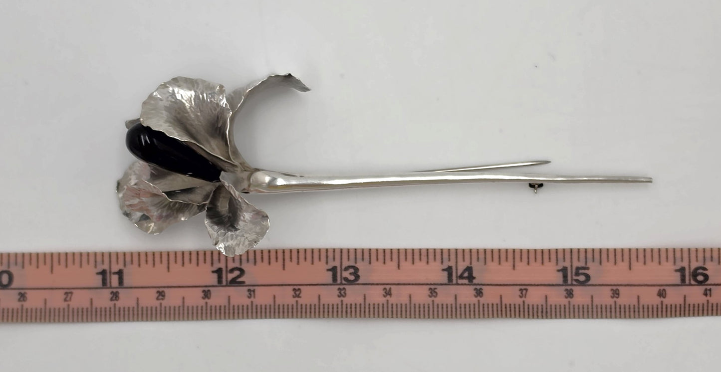 Fabelaktig Georg Jensen Sterling Emalje Koppel Biomorfisk #306 Brosje 1940-tallet
