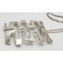 Vintage Sterling Abstract Geometric Modernist Hefty Bold Statement Necklace, alternate product view 4