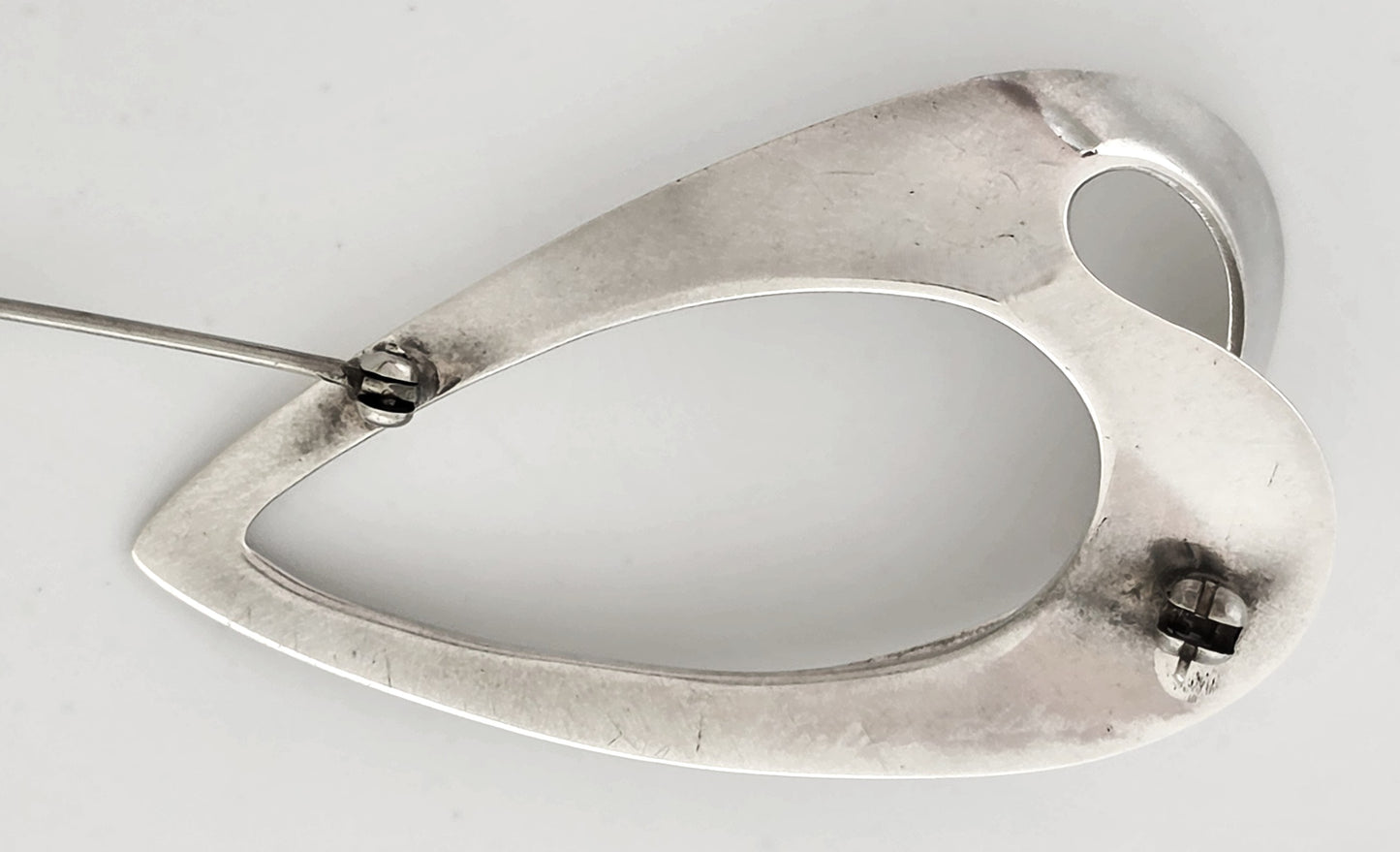 Vintage Sterling Abstract Modernist Sculptural Openwork 3D Statement Brooch