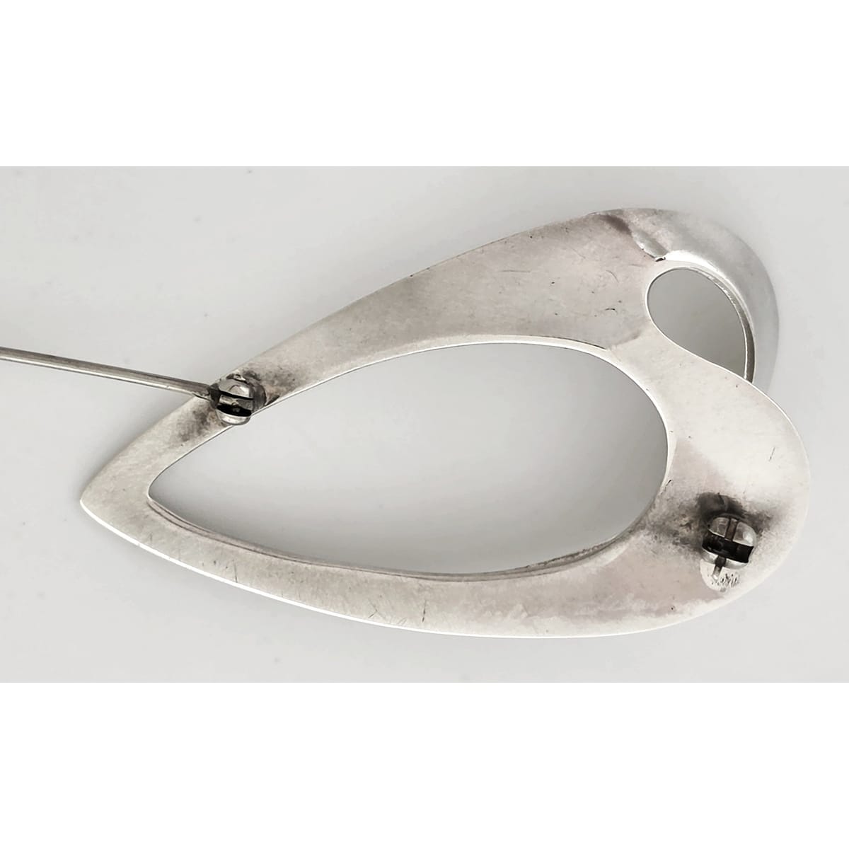 Vintage Sterling Abstract Modernist Sculptural Openwork 3D Statement Brooch, alternate product view 5