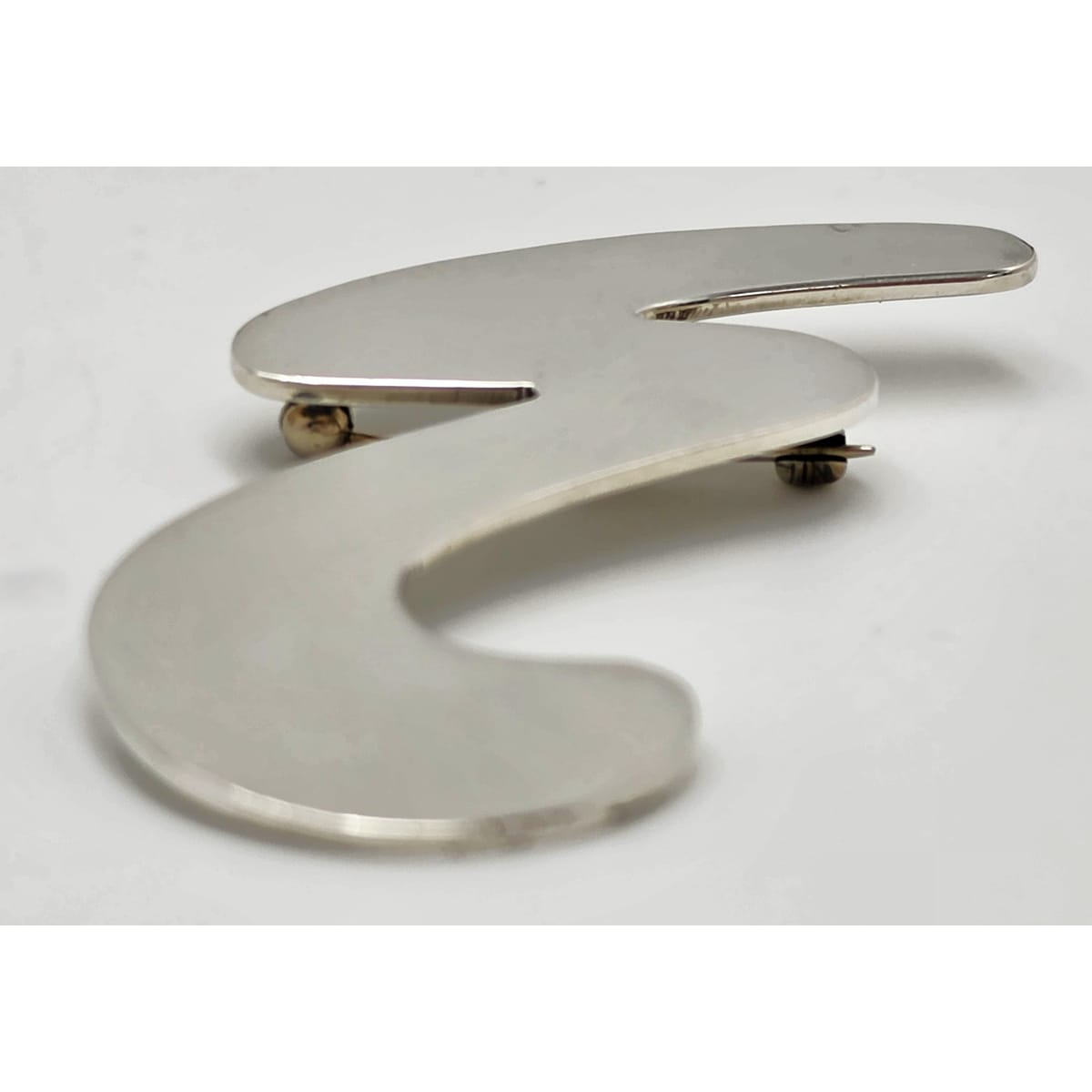 Superb Alicia Taxco 950 Sterling Modernist Large Statement Brooch Circa 1980s, alternate product view 2