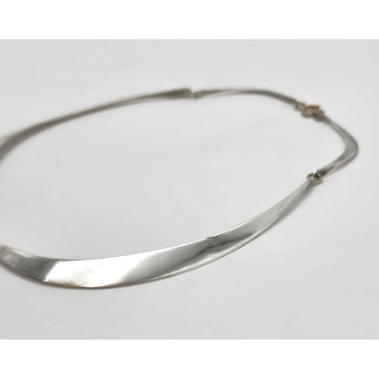 VTG Artisan Sterling Silver Lapis Lazuli Sculptural Modernist Collar Necklace, alternate product view 5