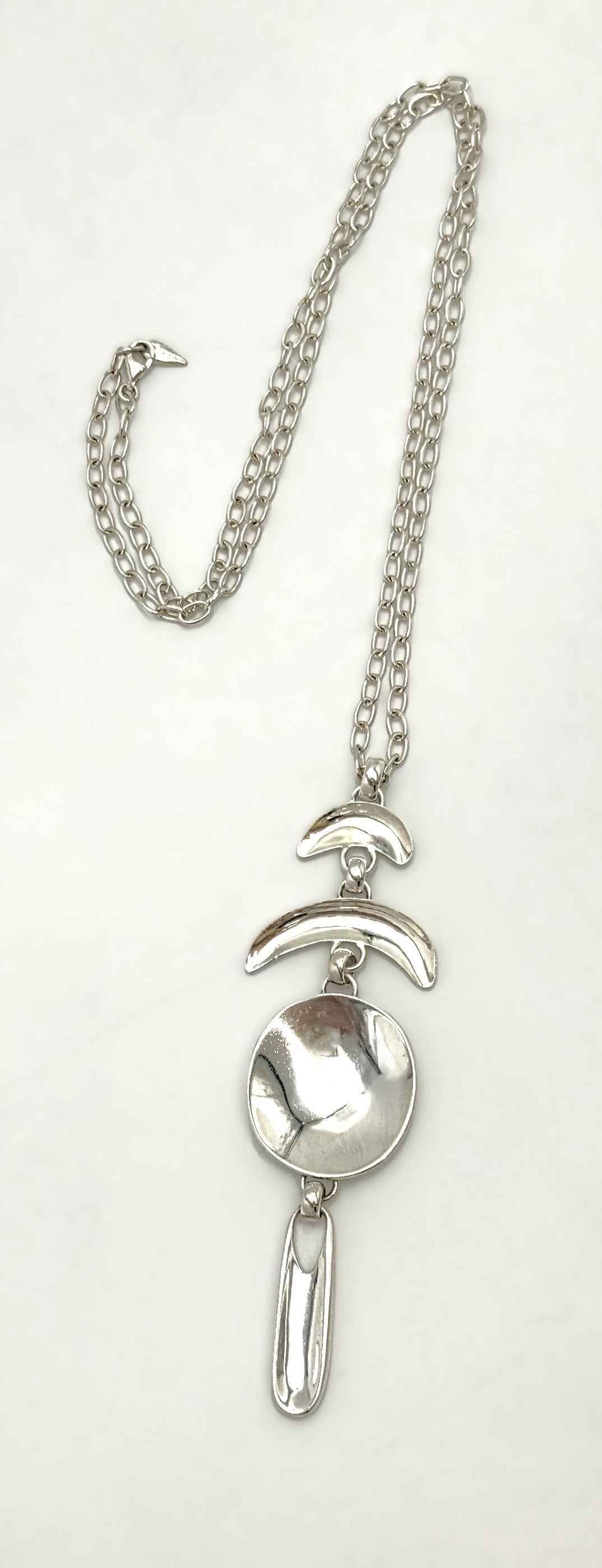 Vintage RLM Robert Lee Morris Sterling Modernist Articulated Pendant Necklace