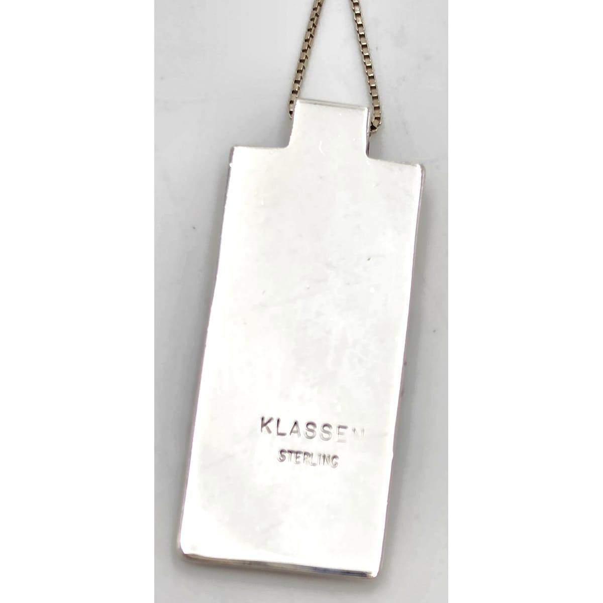 Elegant Brenna Glanzer Klassen Sterling Silver Abstract Modernist Necklace