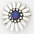 Rare Bjorklund Brdr.B Denmark Sterling Chalcedony 3D Flower Brooch C. 1960s