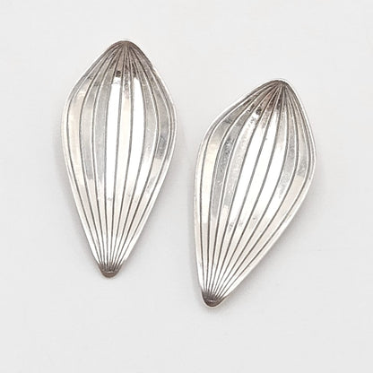Superb Anton Michelsen Denmark Sterling Scandi Modernist Earrings 1950s