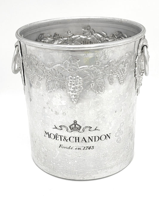 Rare Seau à Champagne en Étain Dom Pérignon Moët et Chandon France Années 1970/80