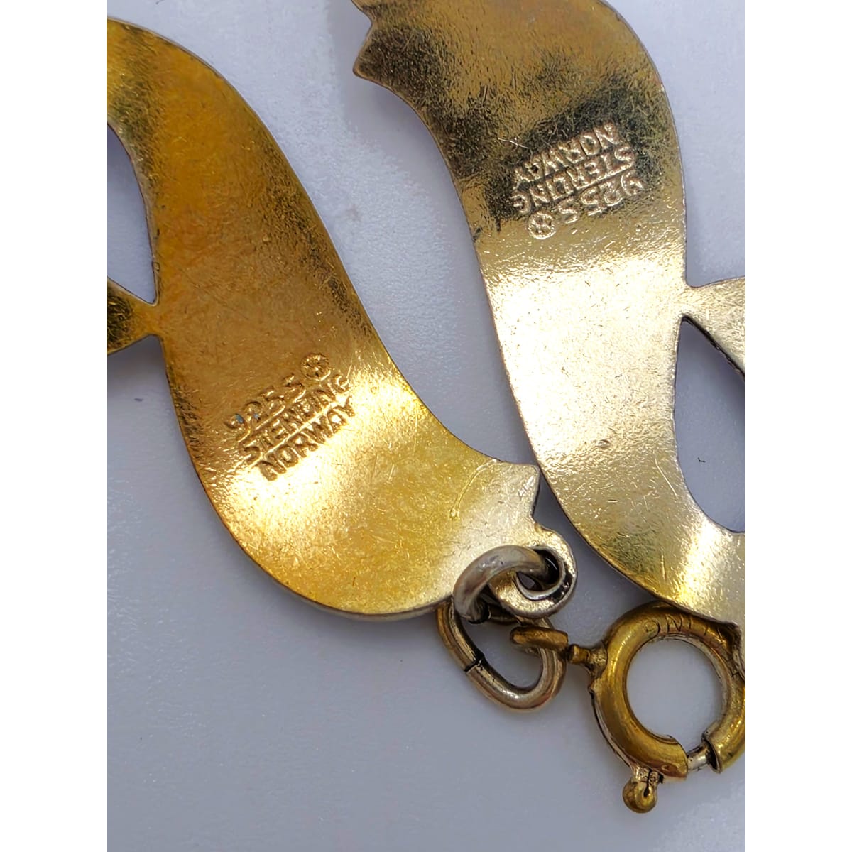 Ivar Holth Norway Sterling Enamel Retro Modernist RARE Necklace 1940&