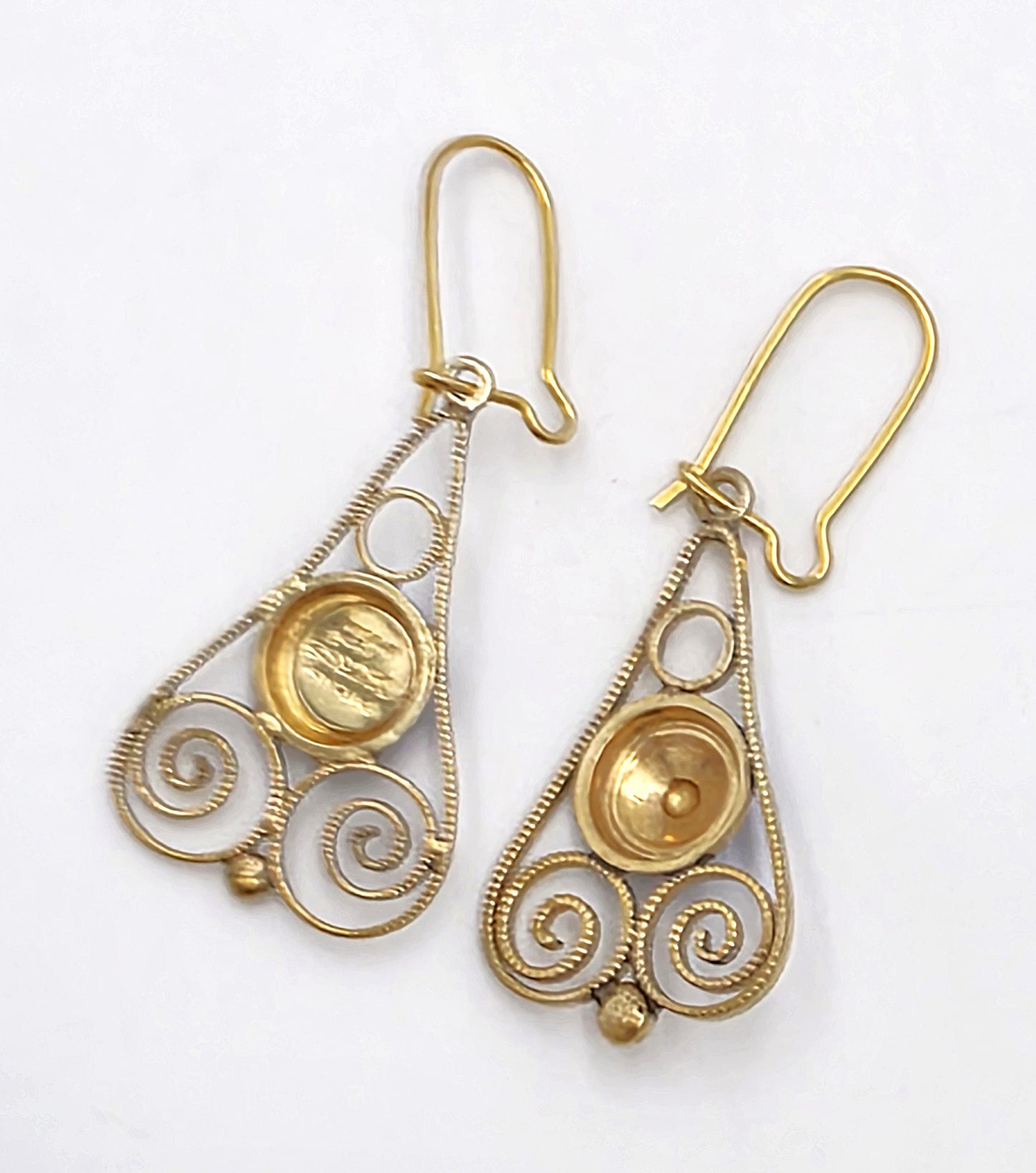 Rare Aksel Holmsen Norway Sterling Guilloche Enamel Earrings Circa 1920/30s