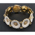 Anton Michelsen Denmark Sterling Enamel Marguerite Daisy Bracelet 1940s