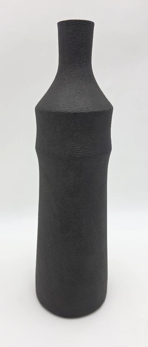 Mirena Kim Studio Ceramic Matte Black &amp; Cream Tall Vase