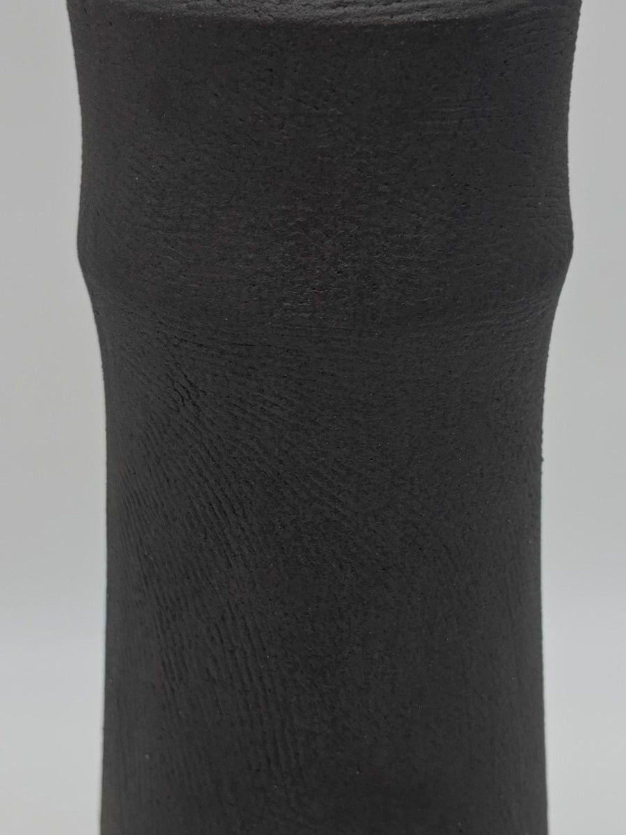 Mirena Kim Studio Ceramic Matte Black &amp; Cream Tall Vase
