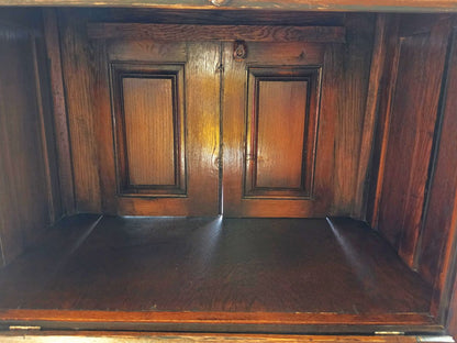 19th Century Flemish Oak &amp; Iron Neo-Renaissance/Gothic Revival Vestry Cabinet
