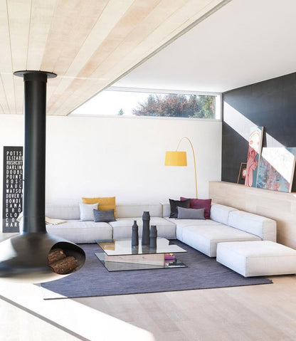 Mirena Kim Studio Ceramic Matte Black &amp; Cream Tall Vase