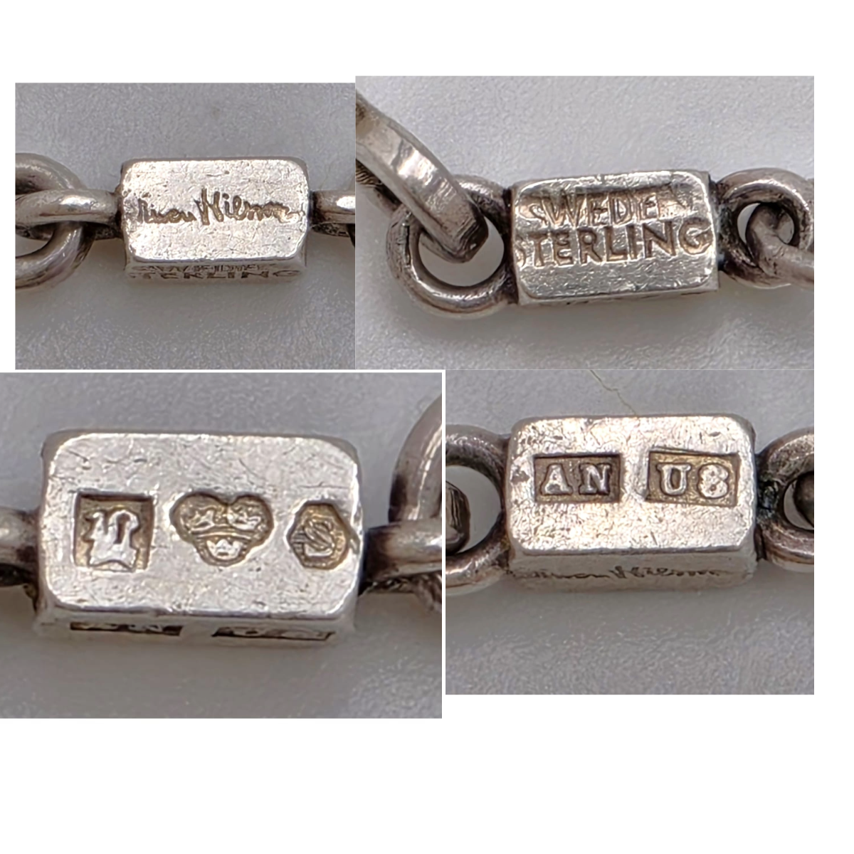 Superb SBH - Wiwen Sweden Modernist Sterling Necklace Bracelet Set 1946/1951, alternate product view 7