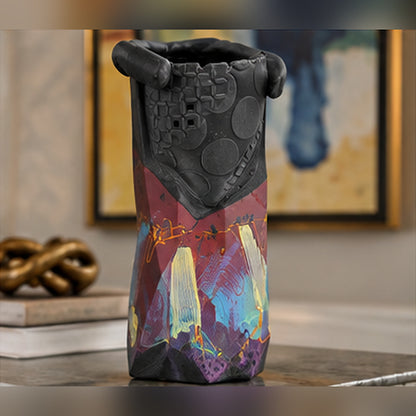 Michael Kifer Monumental 16" Postmodern Abstract Sculptural Studio Pottery Vase