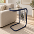 Refurbished Enameled Brass and Glass Magazine Rack Accent Side Table 1960s
