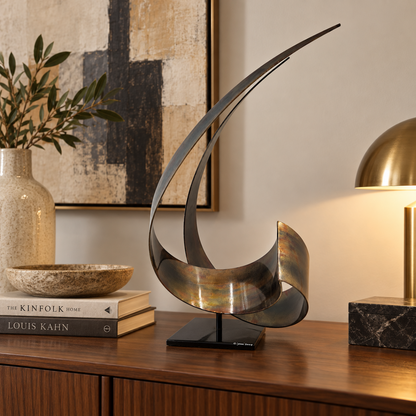C Jere Sculpture Superb Curtis Jere Abstract Modernist Lacquered Steel Sculpture Circa 2004