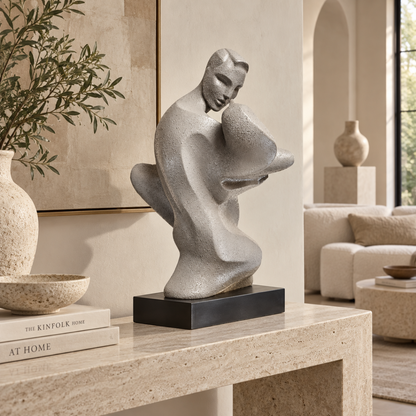 Austin Productions Sculpture Alexsander Danel For Austin Lovers Deco Modernist Huge Ceramic Sculpture 1990