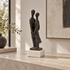 Mari Andriessen Signed Bronze Couple Sculpture Marble Base Dutch Modernist
