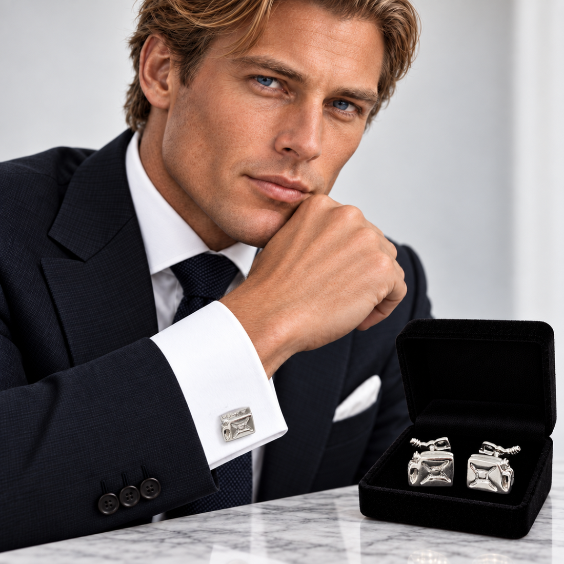 Erika Hult de Corral "Ric" Jewelry OOAK Erika Hult de Corral "Ric" Taxco Sterling Pop Art Cufflinks Circa 1980&
