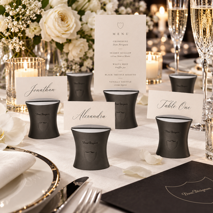 Moet Chandon Dom Perignon Barware RARE Set Pewter M Szekely Moet Chandon Dom Perignon Menu Holders NOS