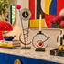 Rick Martin Clock and Candleholder Rick Martin Abstract Modernist Pop Art Memphis Style Clock & Candleholder