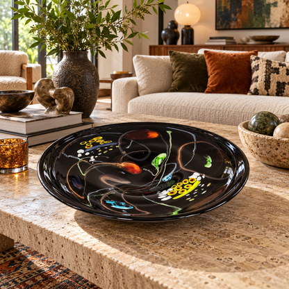 Murano Italy Centerpiece Bowl Giant Murano Glass Millefiori Centerpiece Bowl