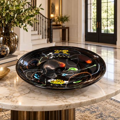 Murano Italy Centerpiece Bowl Giant Murano Glass Millefiori Centerpiece Bowl